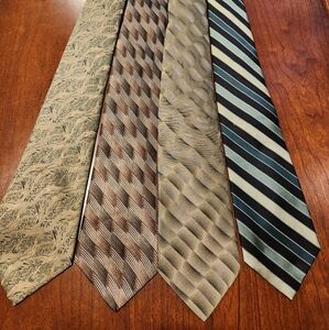 Stafford Men's Green Silk Ties Set